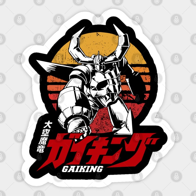 Classic Gaiking Japanese Super Robot Sticker by TeeGo